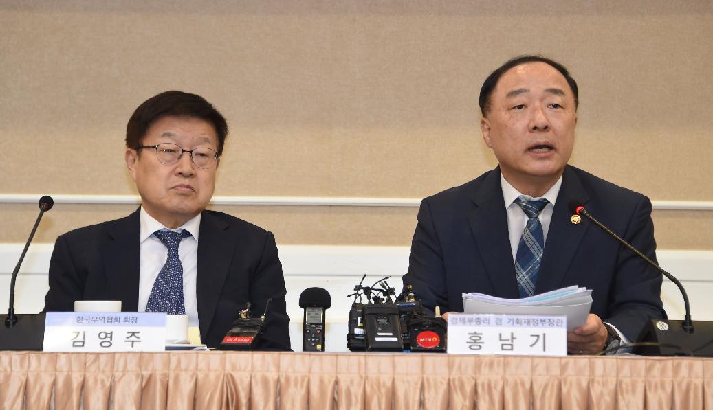 홍남기 부총리, 일본수출규제대책 민.관.정 협의회 2차회의 논의 결과브리핑