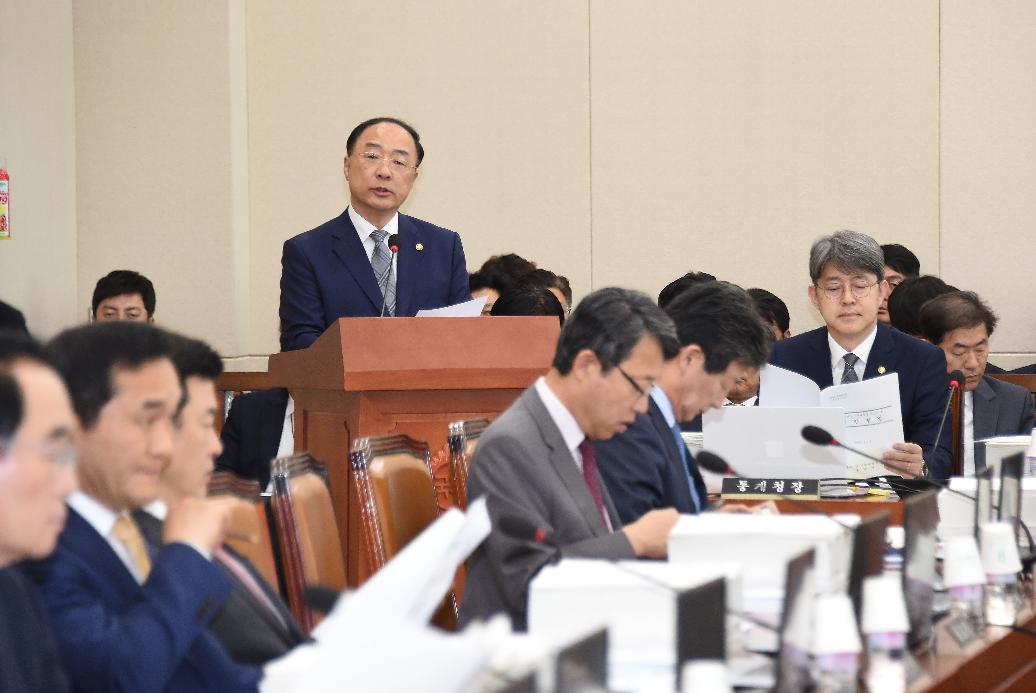 홍남기 부총리, 기획재정위원회