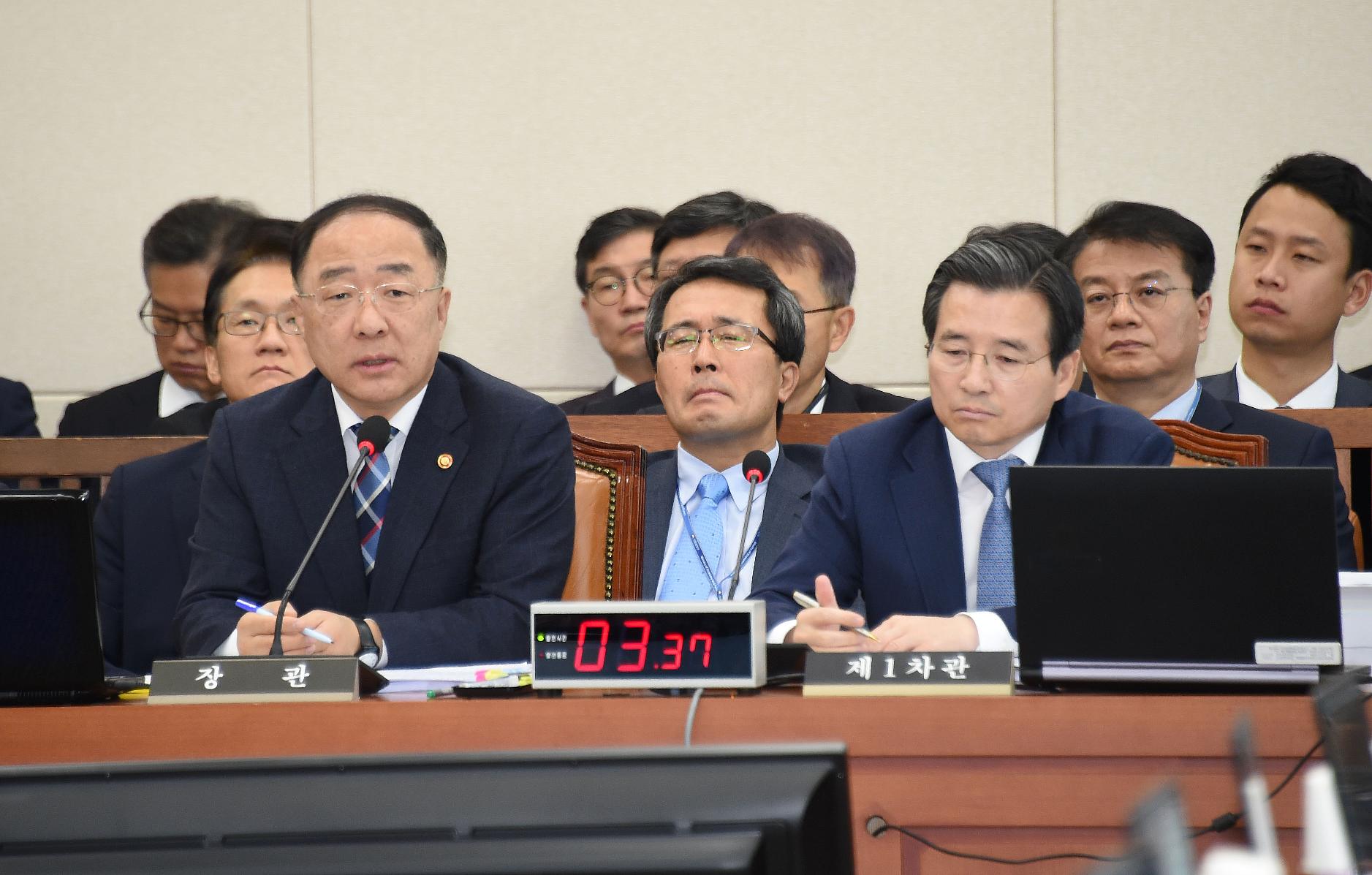 홍남기 부총리, 기획재정위원회 전체회의