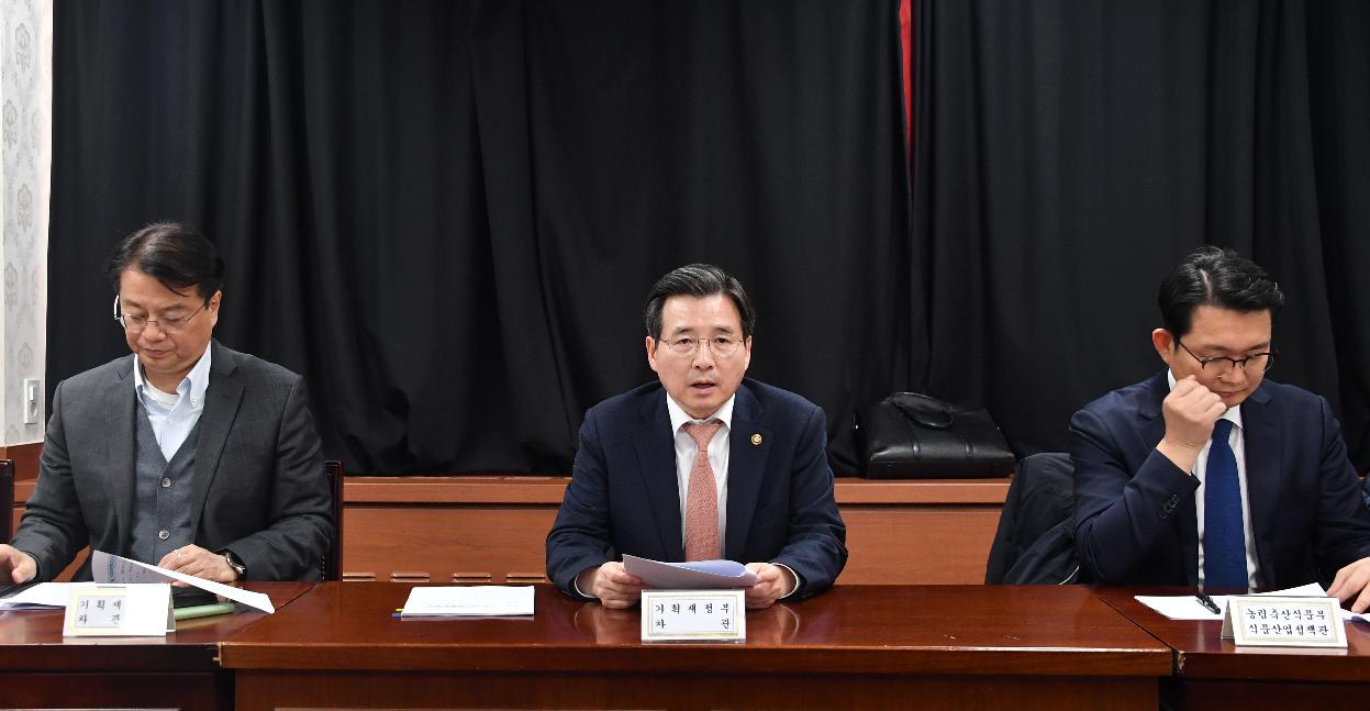 김용범 차관, 마스크 등 시장교란행위 방지 관계부처 점검회의