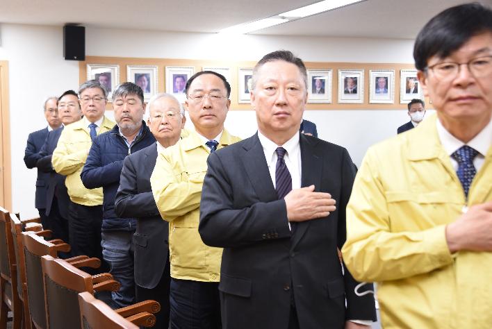 홍남기 부총리, 코로나19 위기 극복을 위한 노사정 합의선언 행사