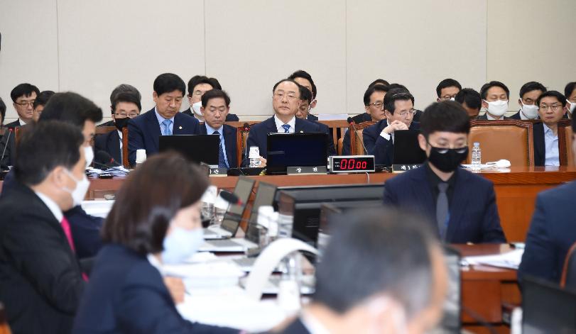 홍남기 부총리, 국회 기획재정위원회 전체회의