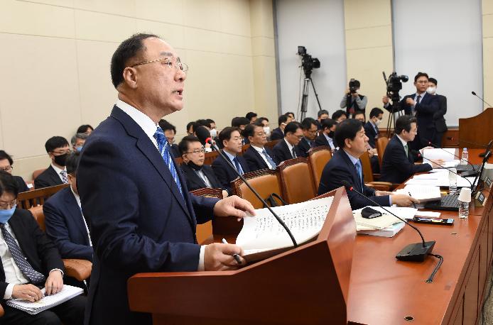 홍남기 부총리, 국회 기획재정위원회 전체회의