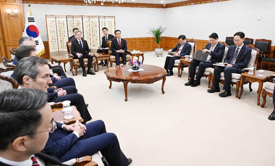 최상목 대통령 권한대행 부총리 겸 기획재정부 장관, 토니 블링컨 미 국무장관 접견