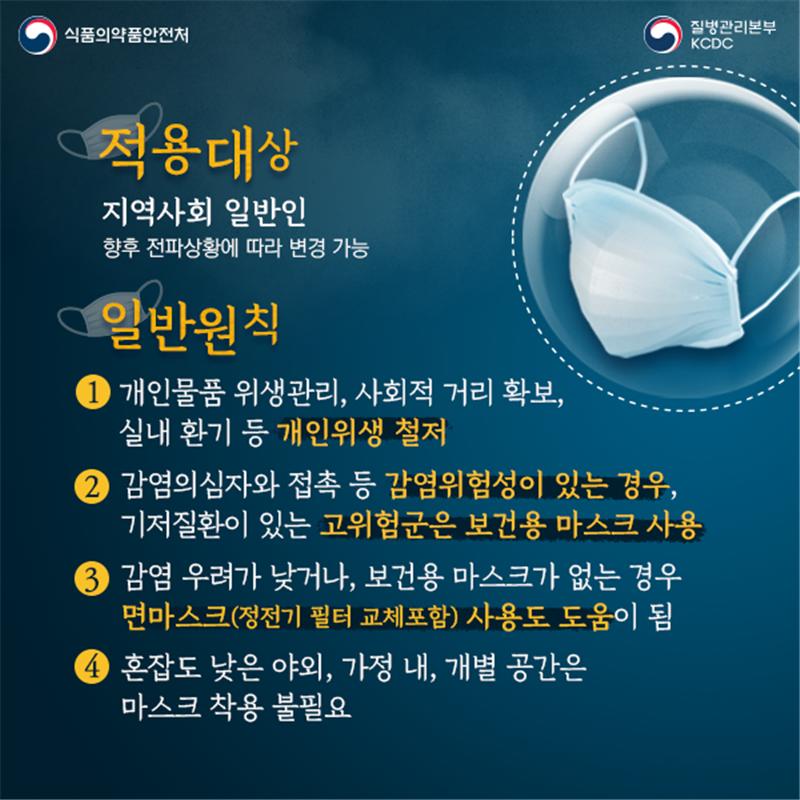 마스크 사용 개정 권고사항 2}