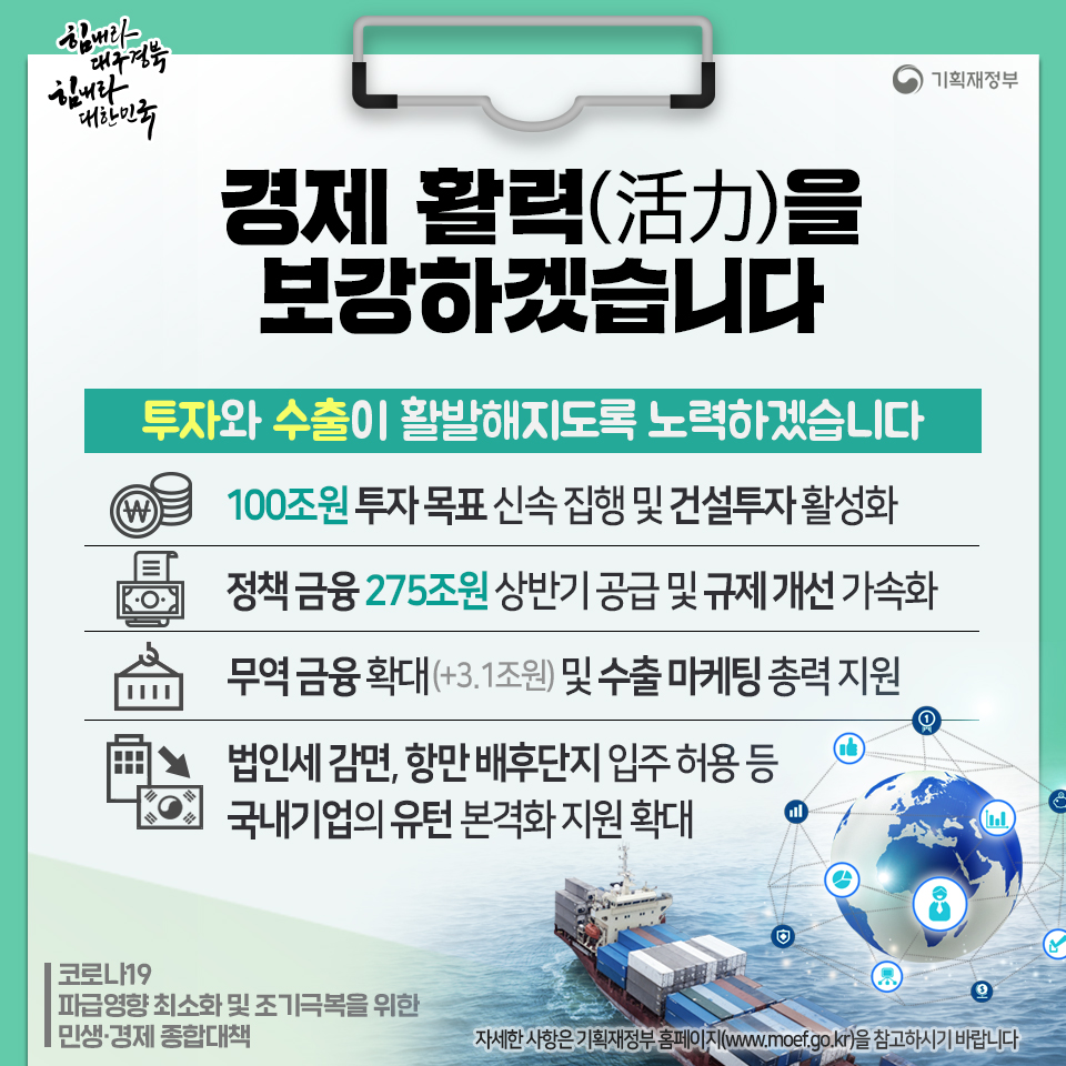 코로나19 파급영향 최소화 및 조기극복을 위한 민생·경제 종합대책(4) 2}