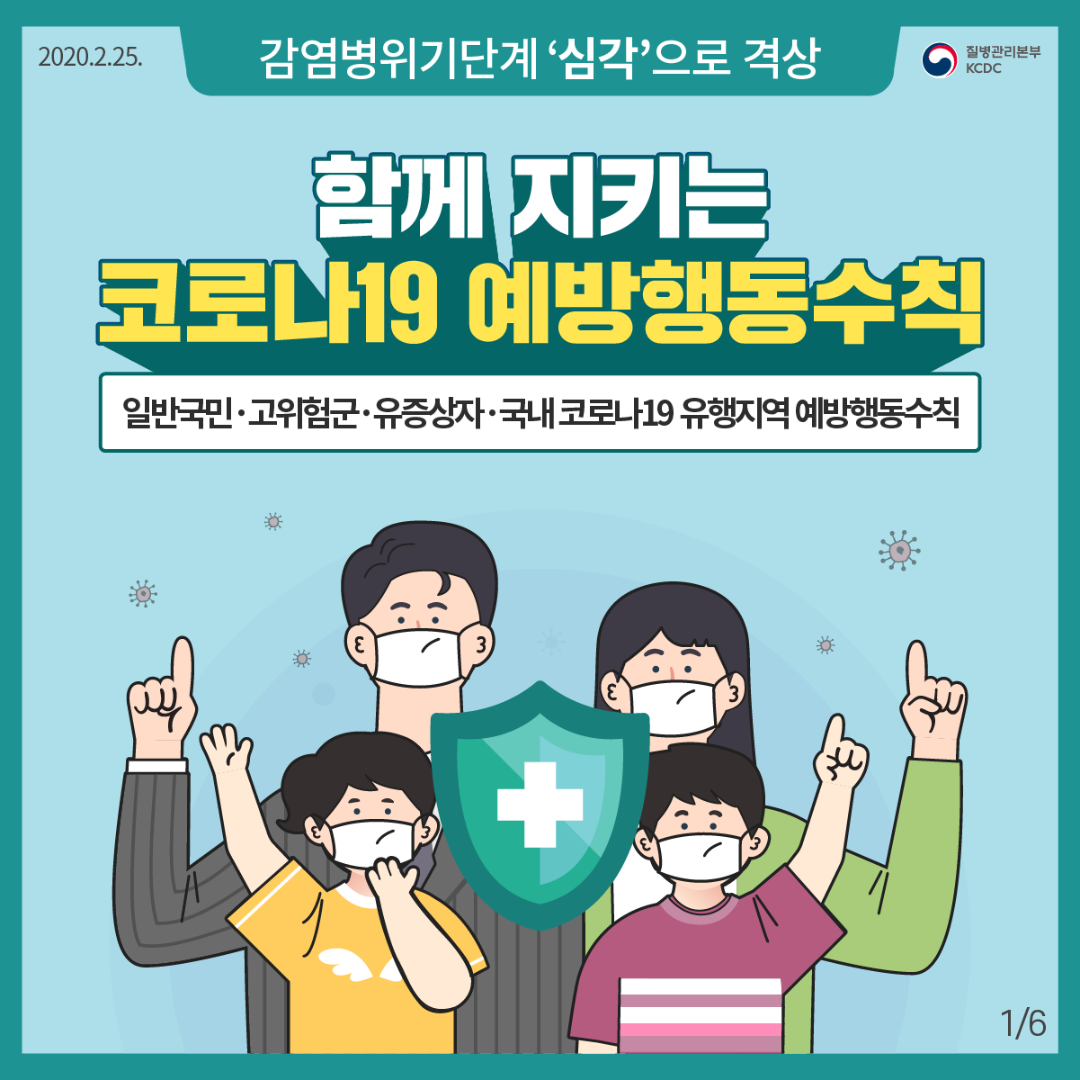 함께 지키는 코로나19 예방행동수칙 1}