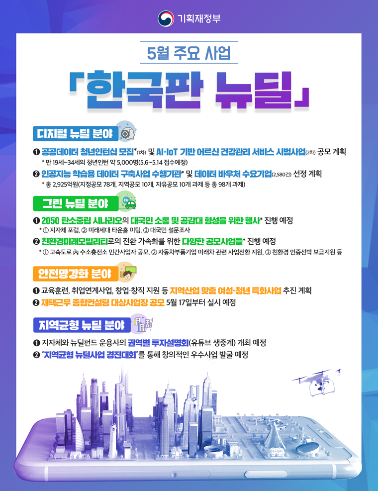 한국판 뉴딜 5월 주요 사업 1}
