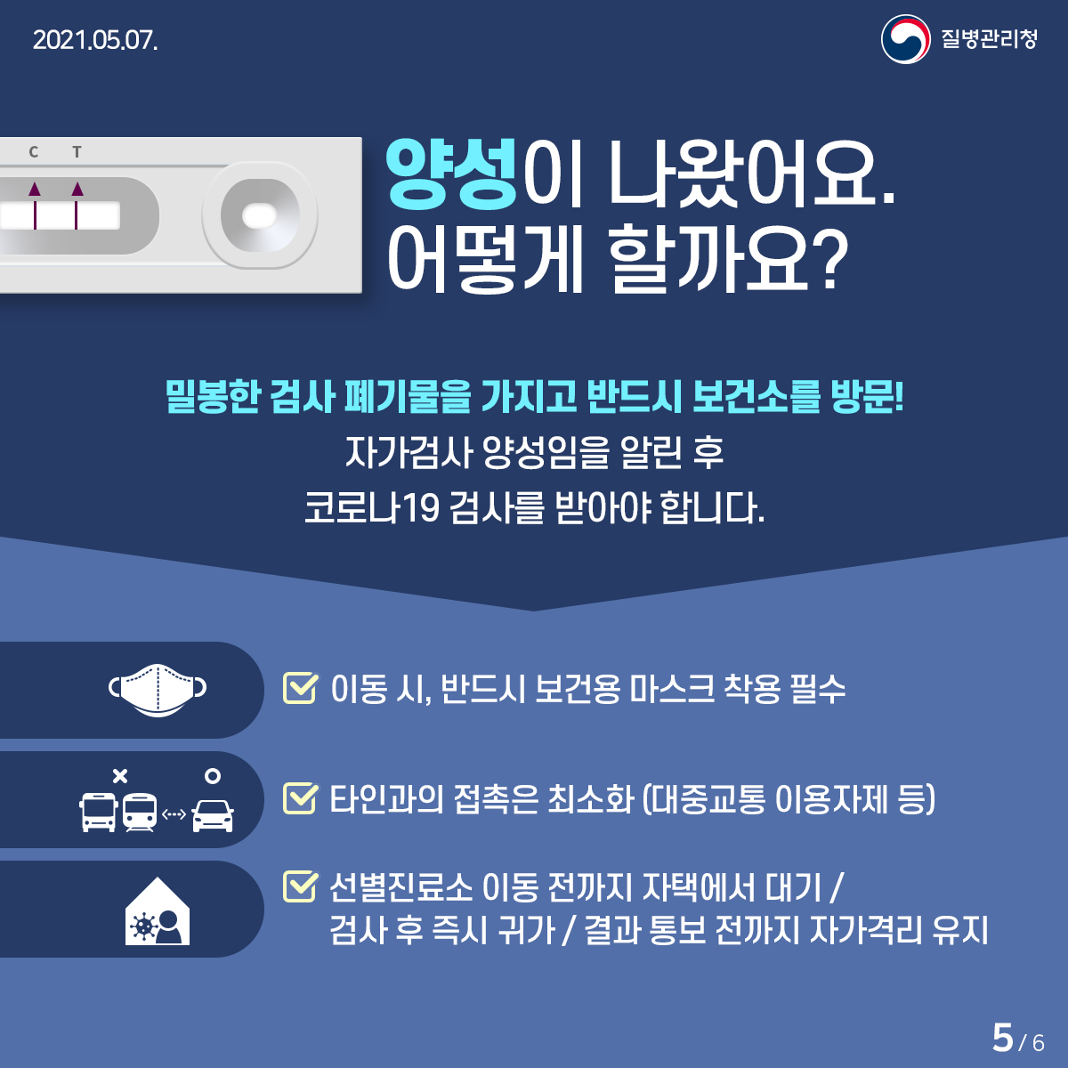 자가검사는 선택! 방역은 필수! 5}