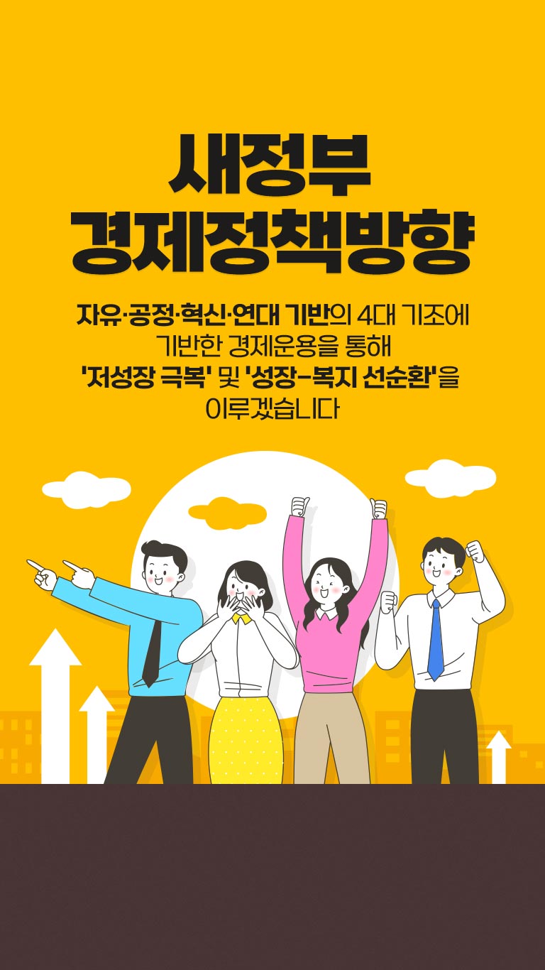자유·공정·혁신·연대의 4대 기조에 기반한 경제운용을 통해 