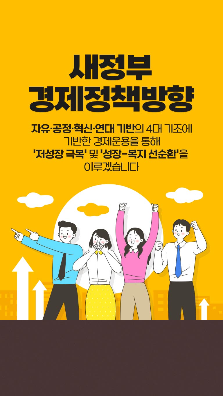 자유·공정·혁신·연대의 4대 기조에 기반한 경제운용을 통해 