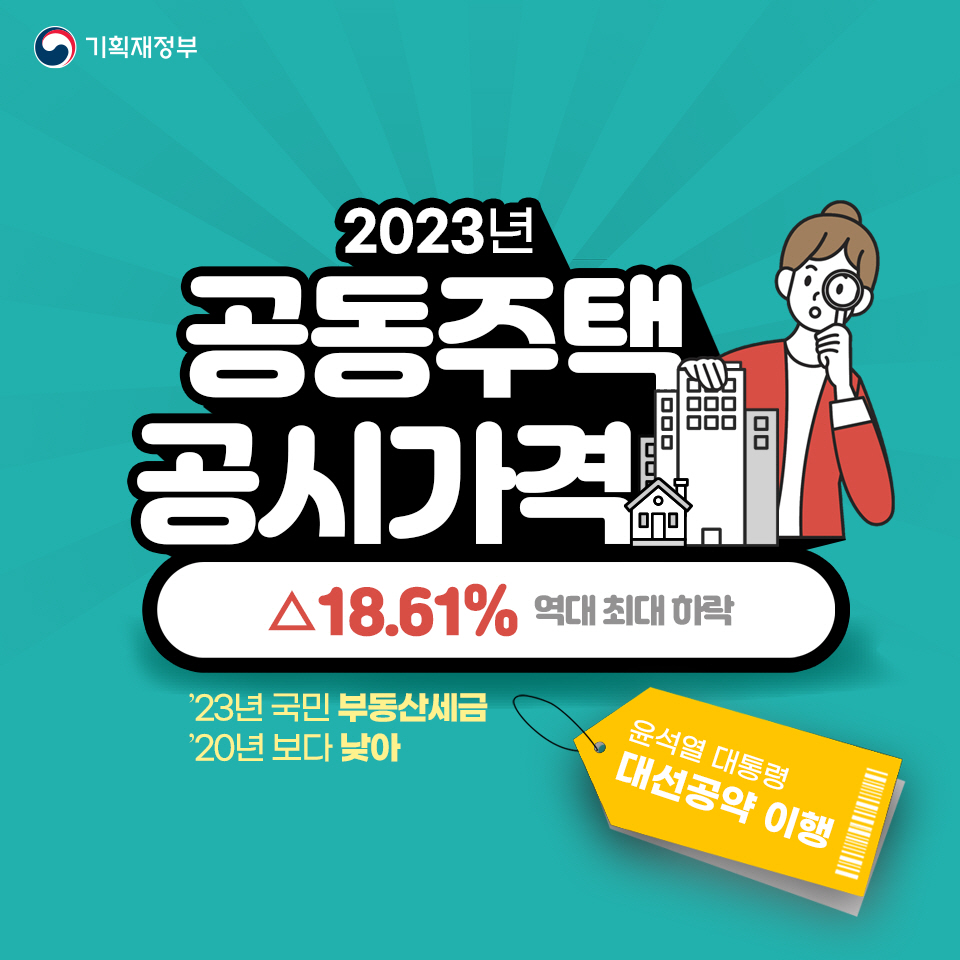 2023년 공동주택 공시가격 역대 최대 하락! 1}