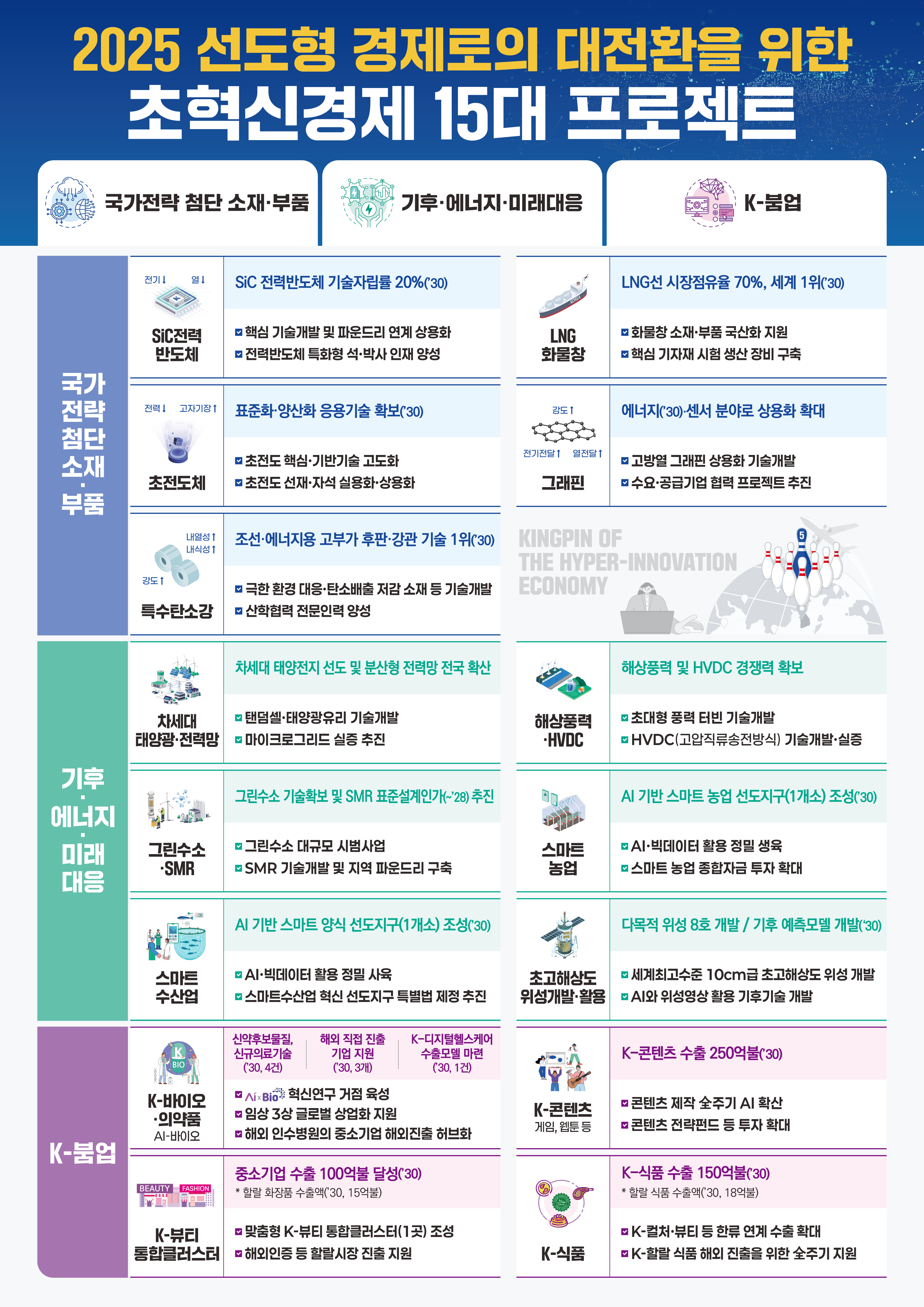 2025 선도형 경제로의 대전환을 위한 초혁신경제 15대 프로젝트 1}